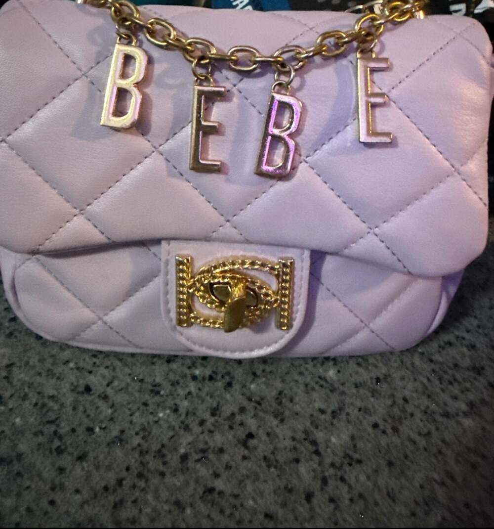 Bebe Women's Wyatt Shoulder Small Purse Bag Lilac